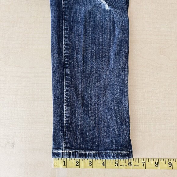 Torrid Women's Blue Denim Ankle Jeans Size 14Regular Distressed Mid Rise Stretch - Picture 11 of 14
